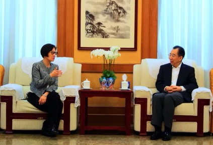 吴海龙会长会见香港特别行政区 “一带一路”专员蔡莹璧